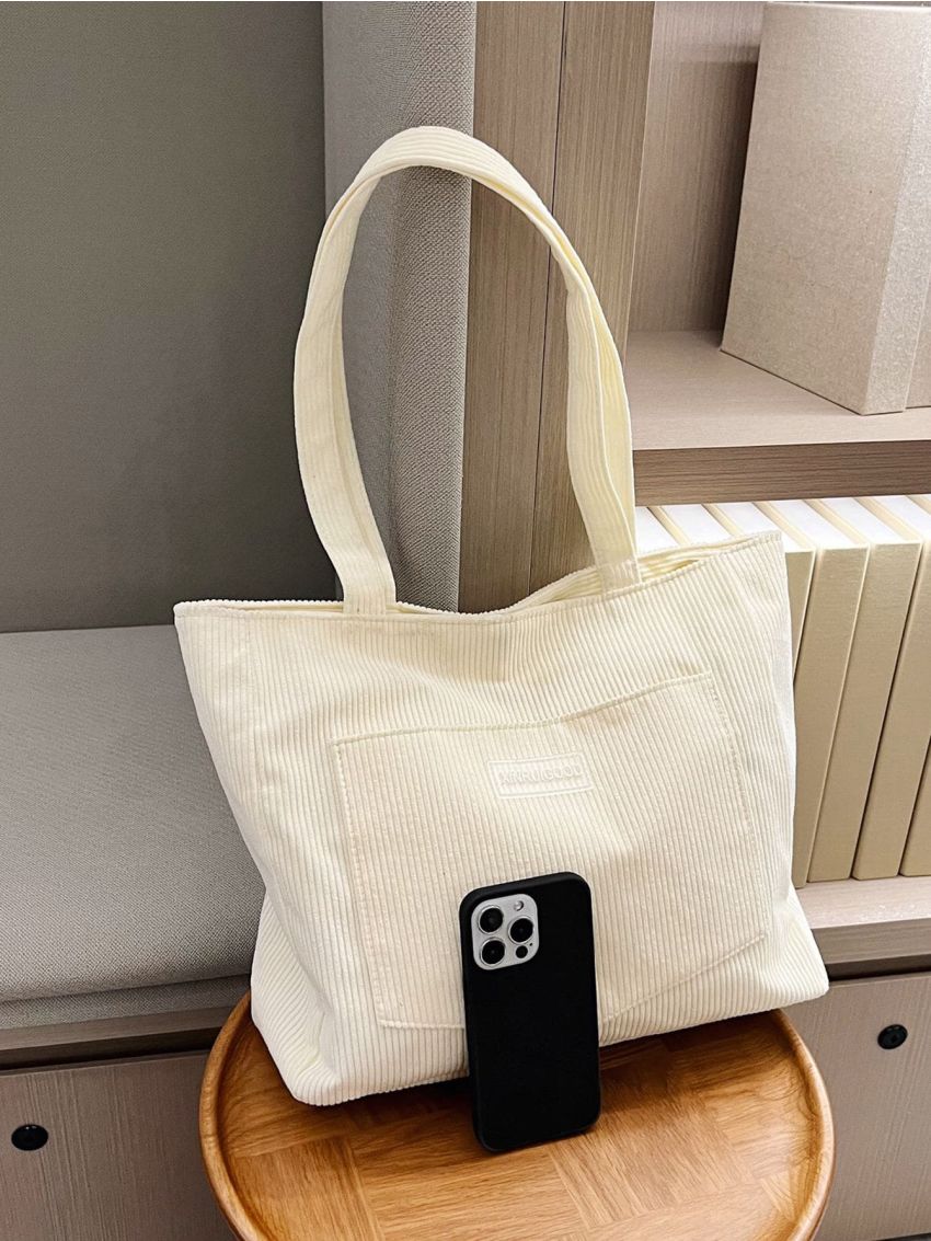 Letter Graphic Shopper Bag