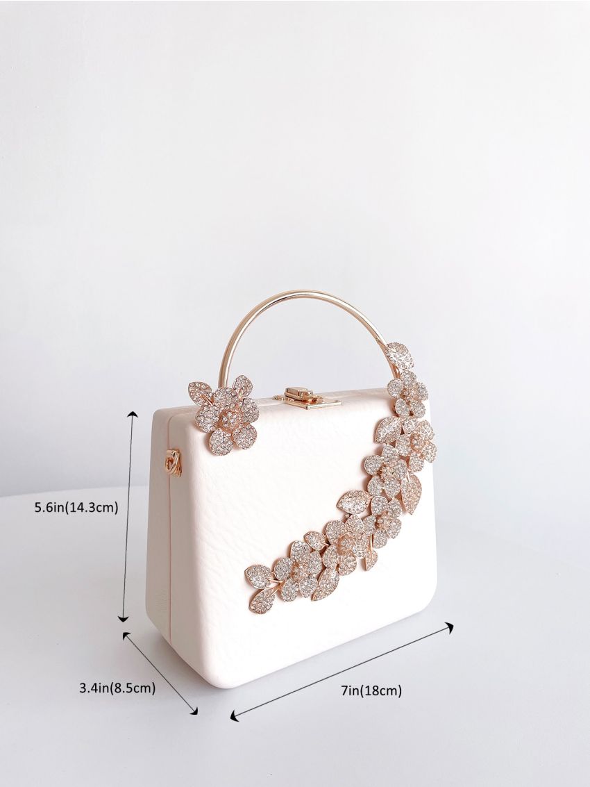 Mini Rhinestone Decor Box Bag