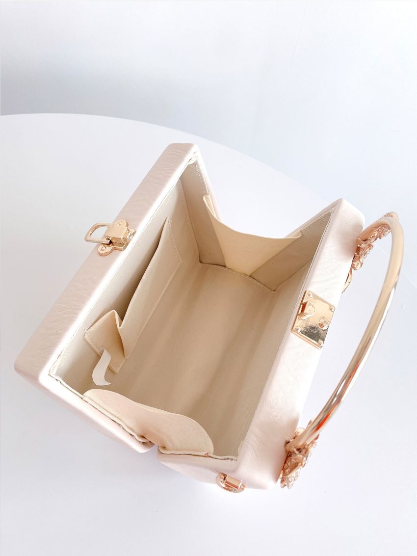 Mini Rhinestone Decor Box Bag