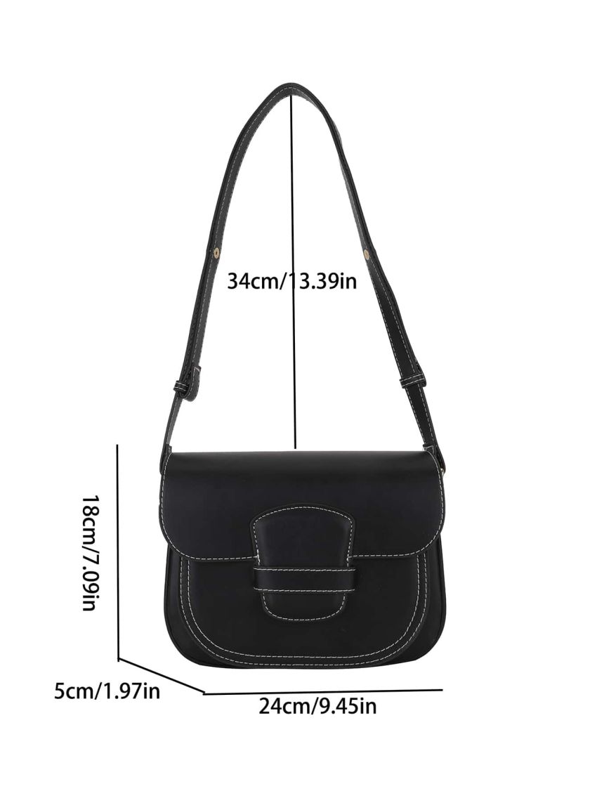 Minimalist Flap Saddle Bag