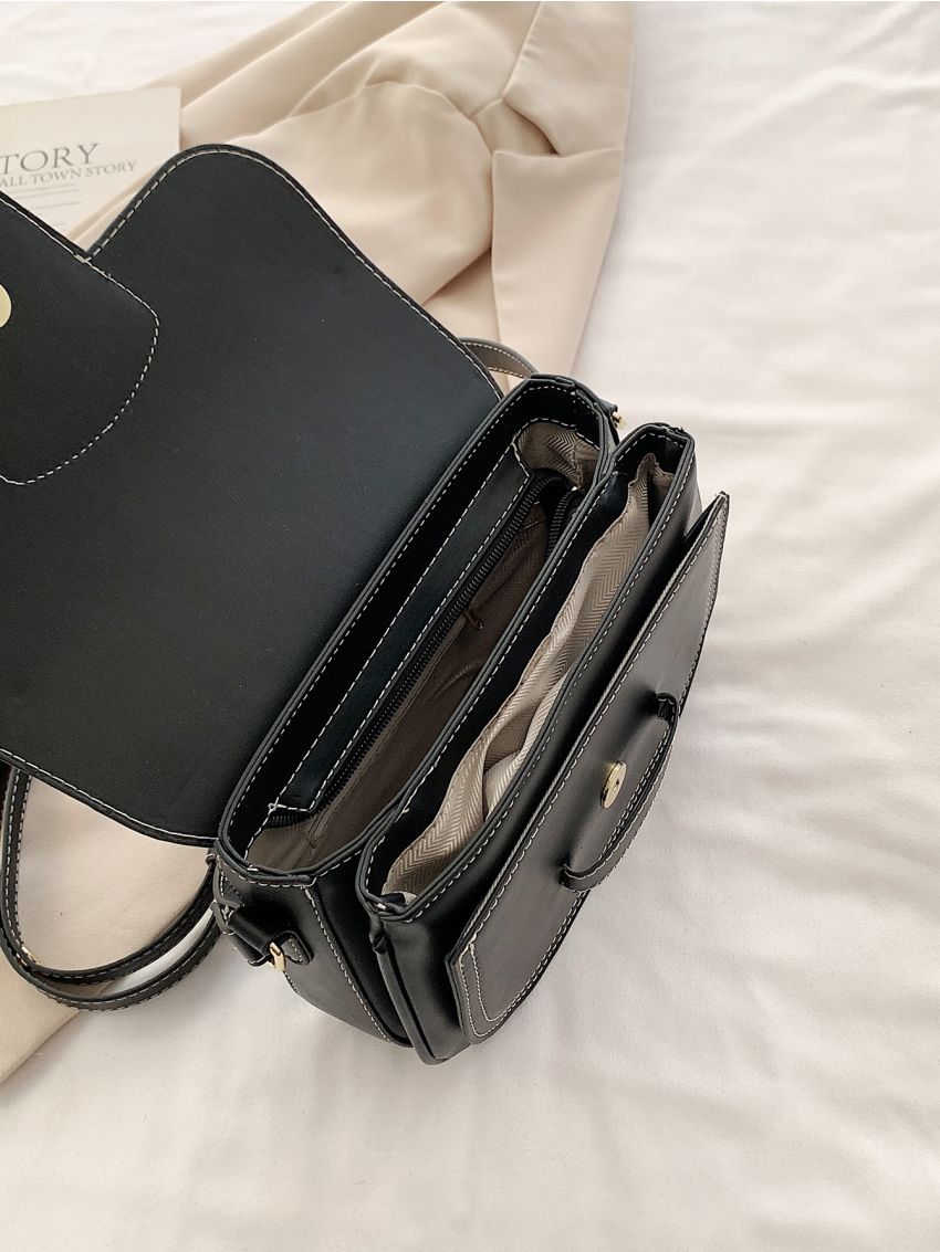 Minimalist Flap Saddle Bag