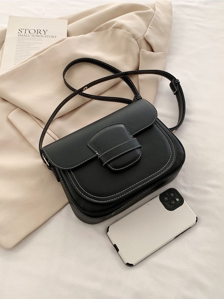 Minimalist Flap Saddle Bag