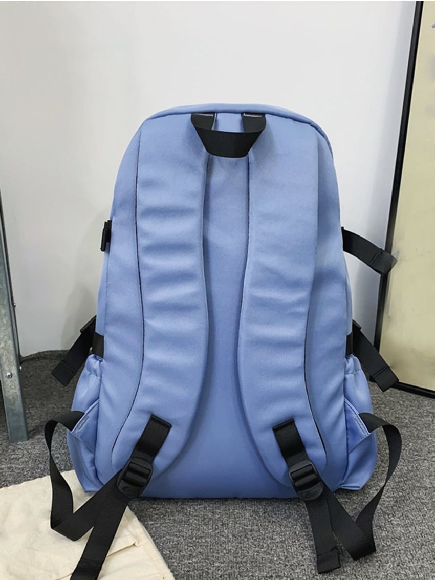 Drawstring Detail Laptop Backpack With Bag Charm