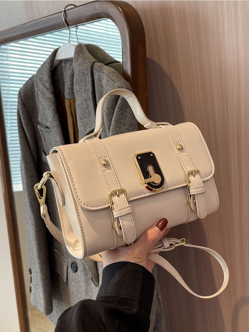 Mini Studded Decor Flap Square Bag