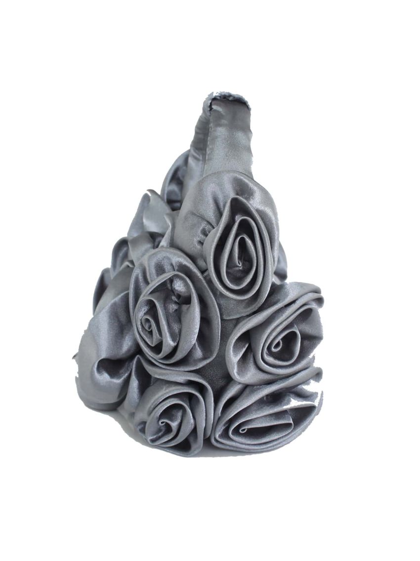 Flower Decor Top Handle Evening Bag