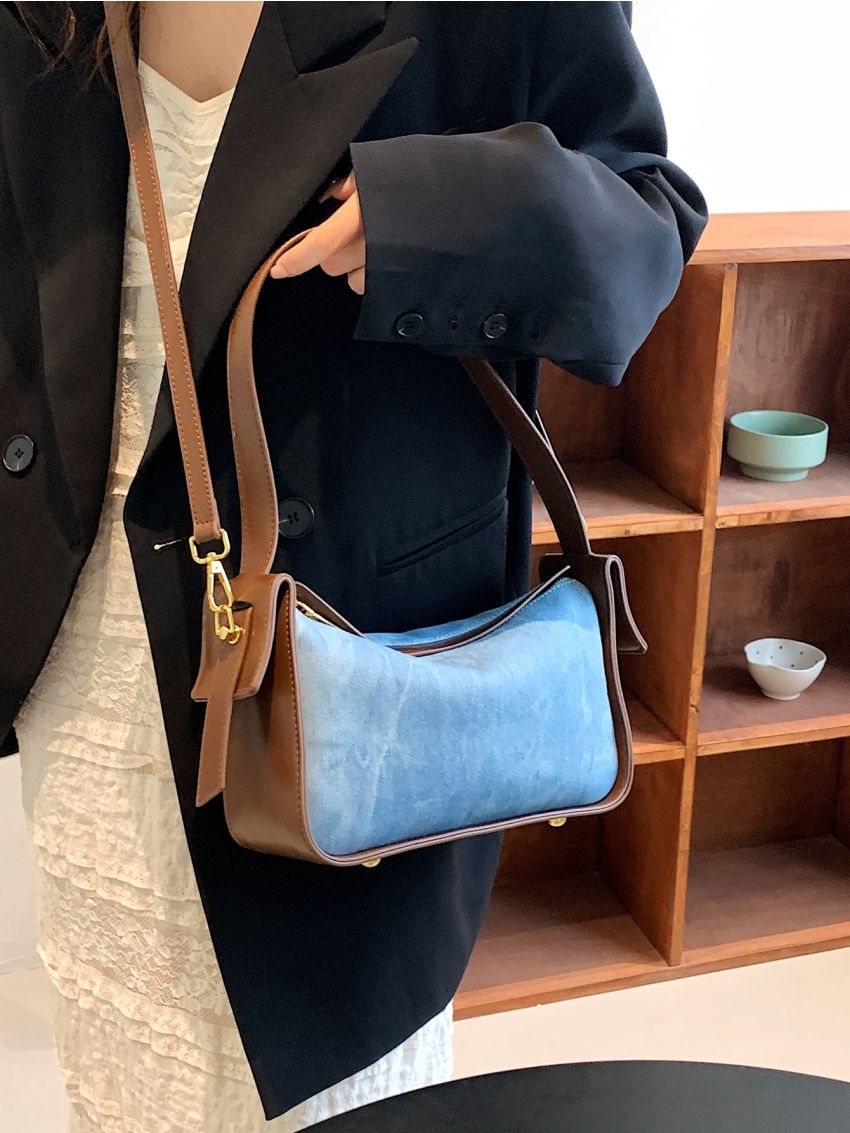 Two Tone Hobo Bag