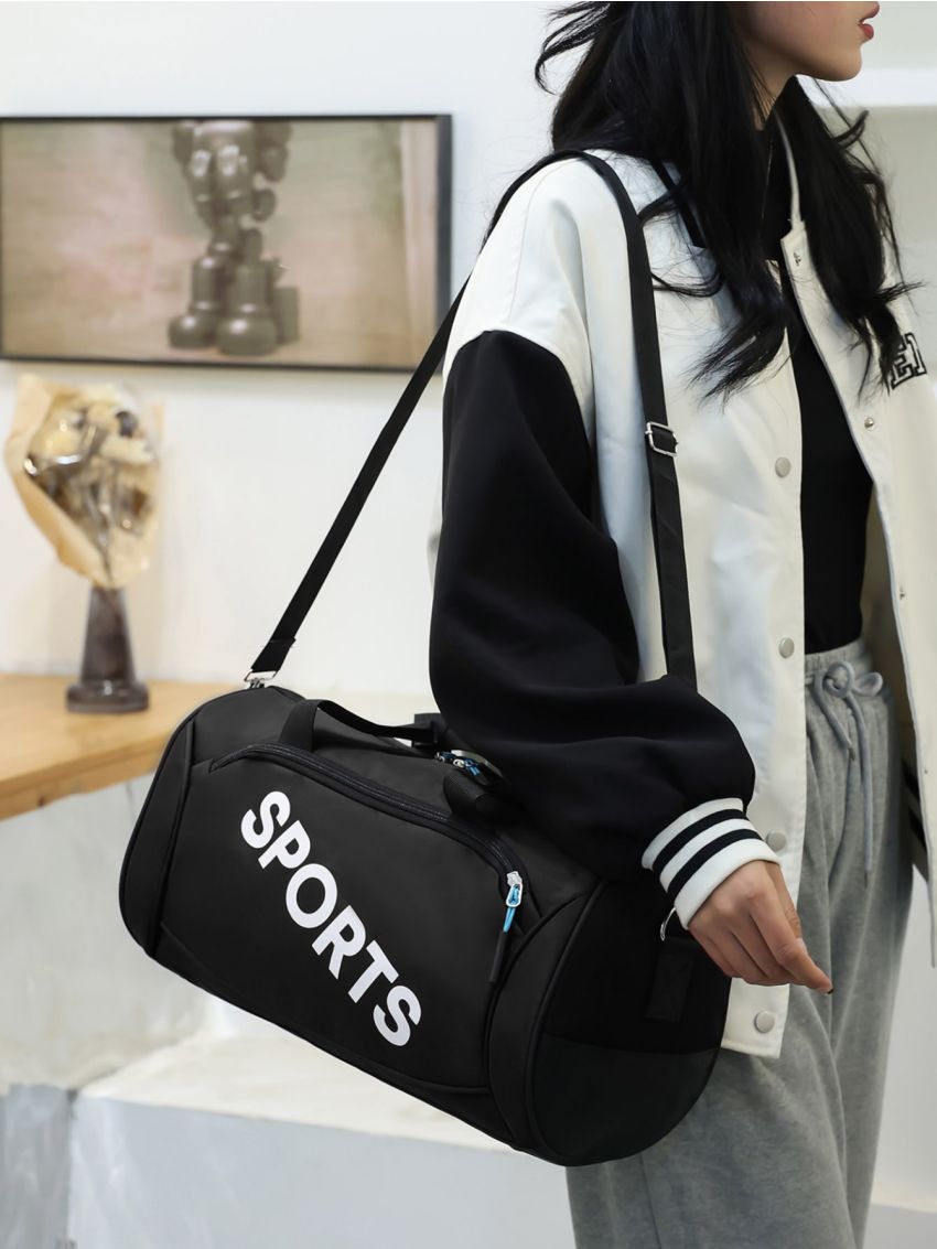 Letter Graphic Travel Bag