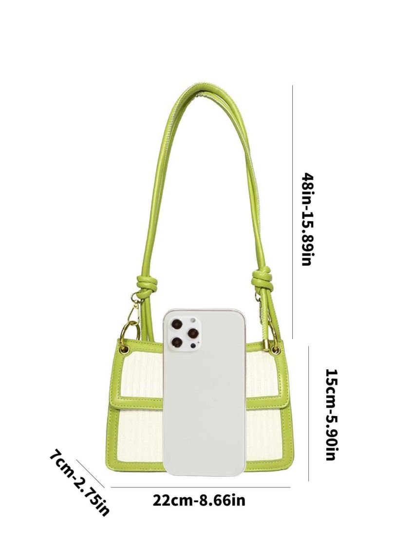 Two Tone Flap Square Bag