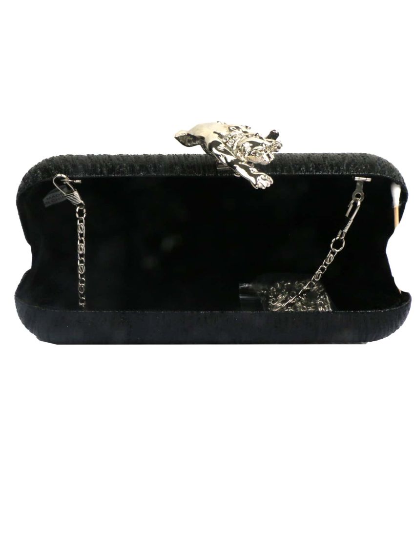 Rhinestone & Animal Decor Chain Box Bag