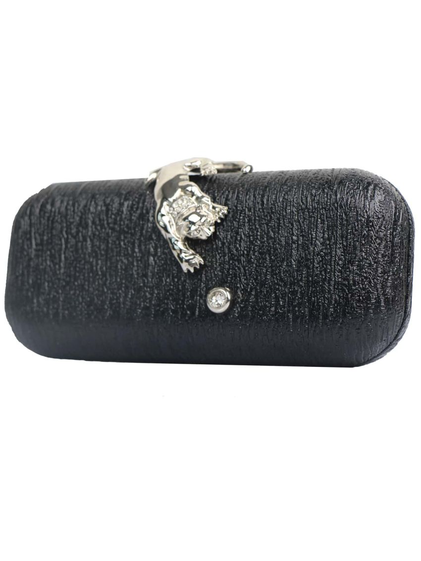 Rhinestone & Animal Decor Chain Box Bag