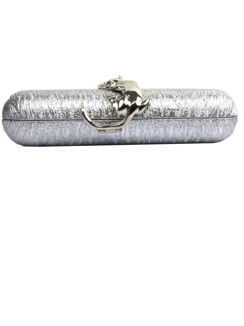 Metallic Rhinestone & Animal Decor Chain Box Bag