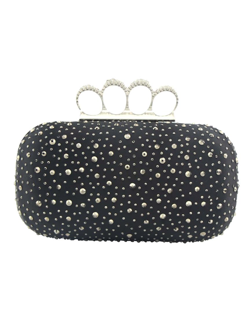 Mini Rhinestone & Flower Decor Chain Box Bag