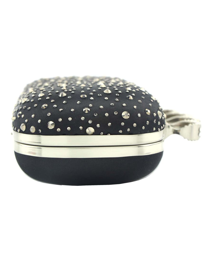 Mini Rhinestone & Flower Decor Chain Box Bag