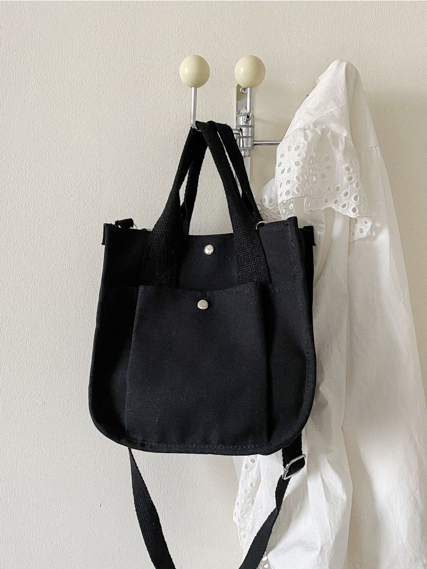 Multi Pocket Double Handle Square Bag