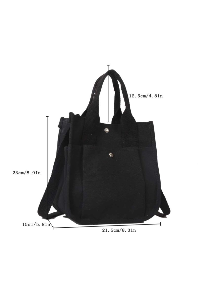 Multi Pocket Double Handle Square Bag