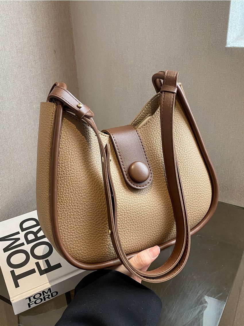 Litchi Embossed Hobo Bag