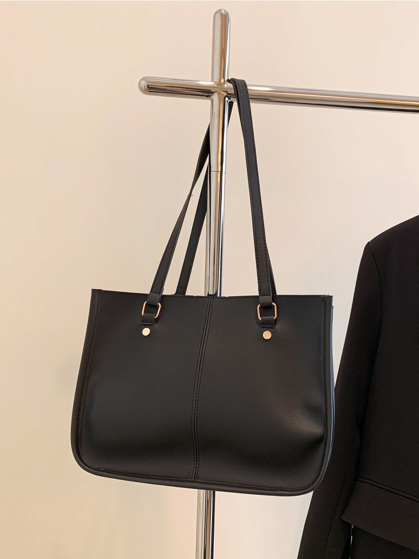 Studded Detail Shoulder Tote Bag