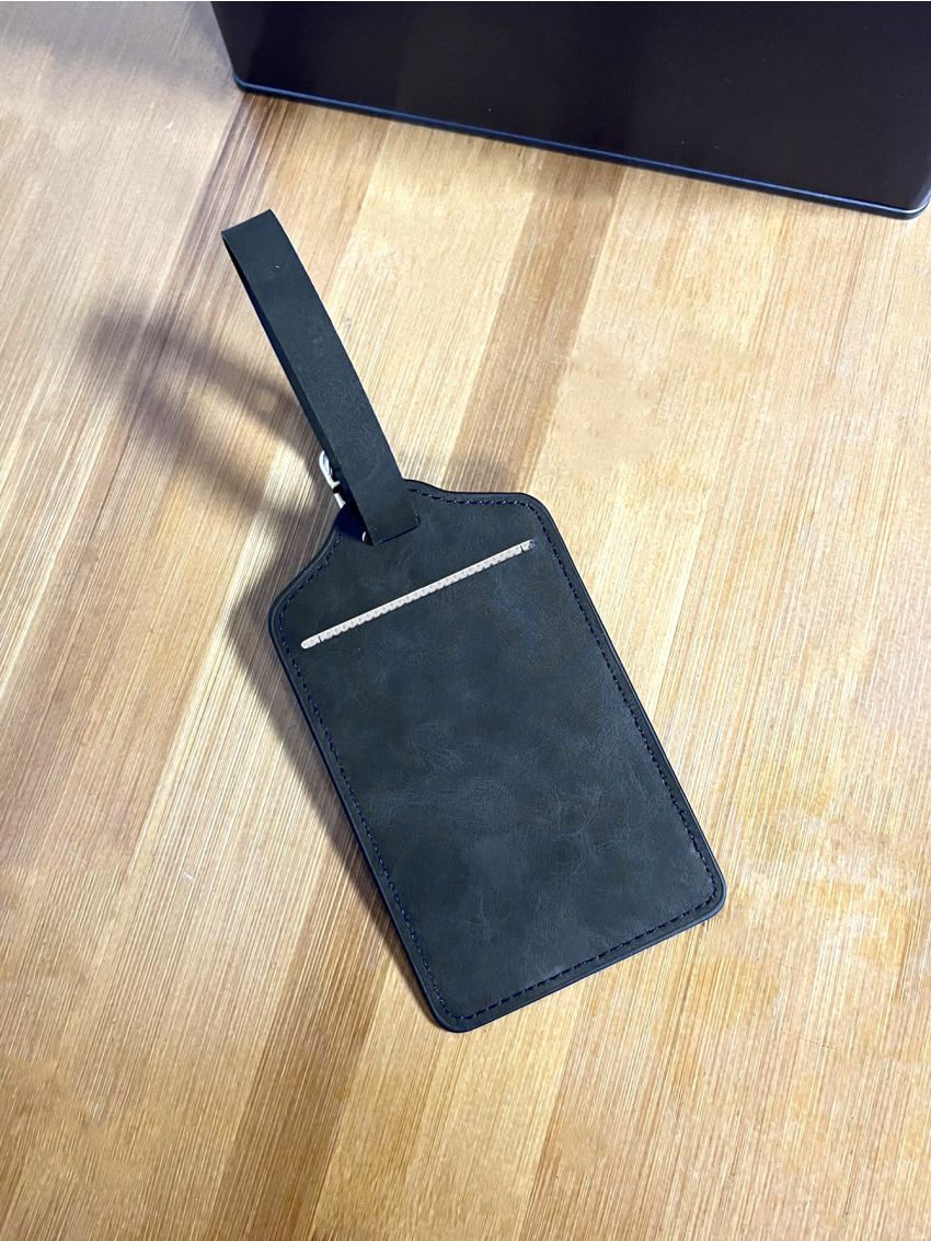 Plane & Letter Detail Luggage Tag PU For Travel