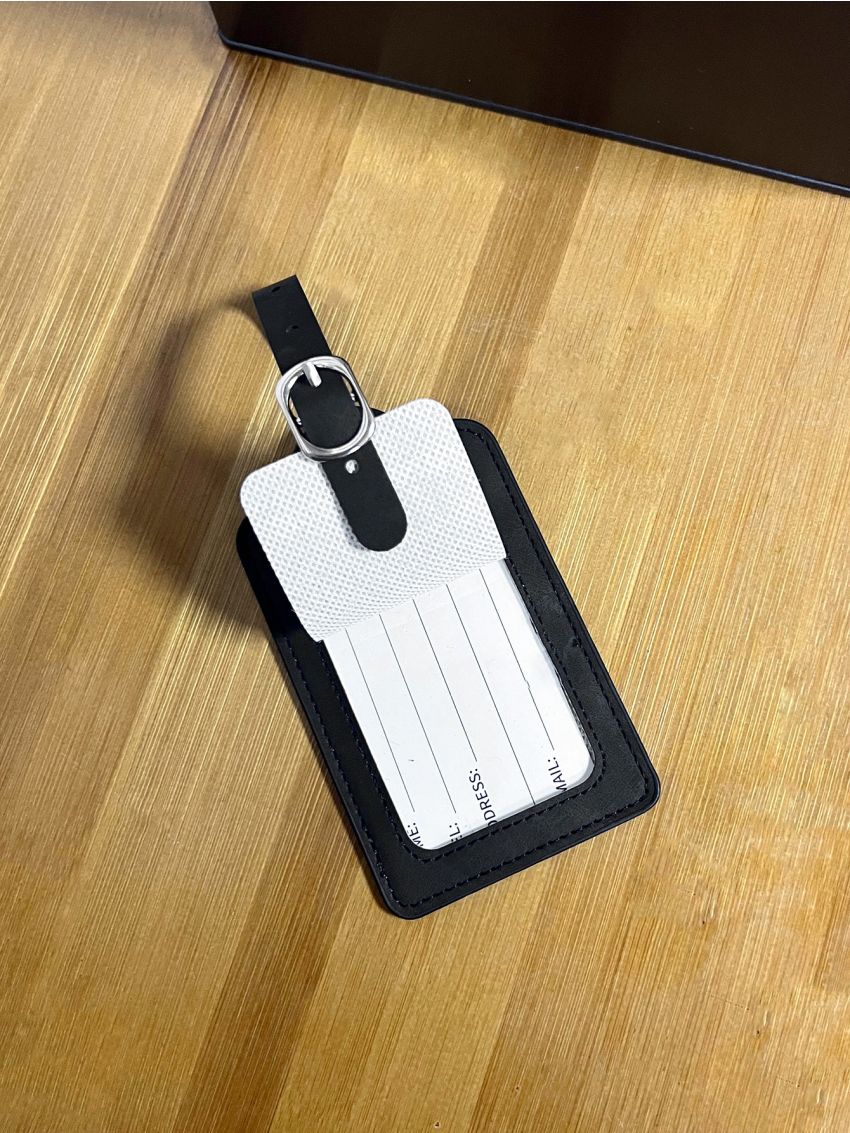 Plane & Letter Detail Luggage Tag PU For Travel