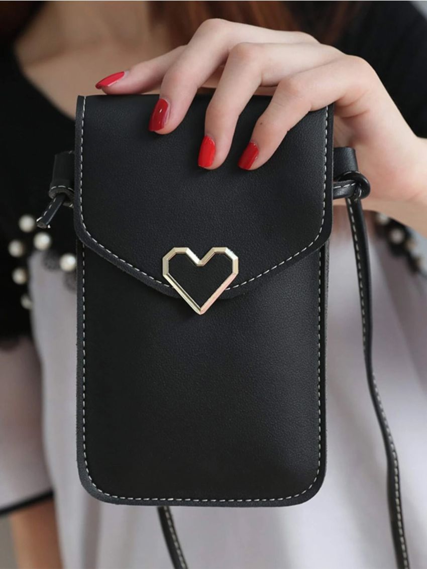 Heart Decor Phone Wallet