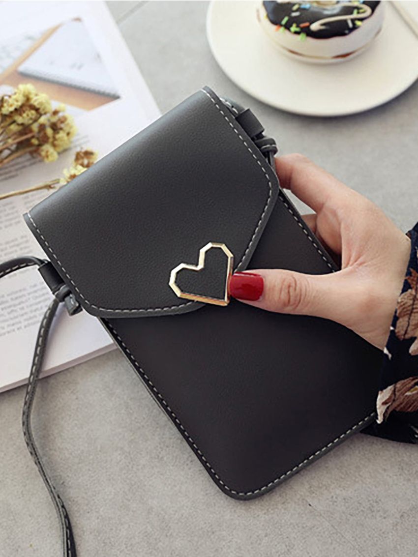 Heart Decor Phone Wallet