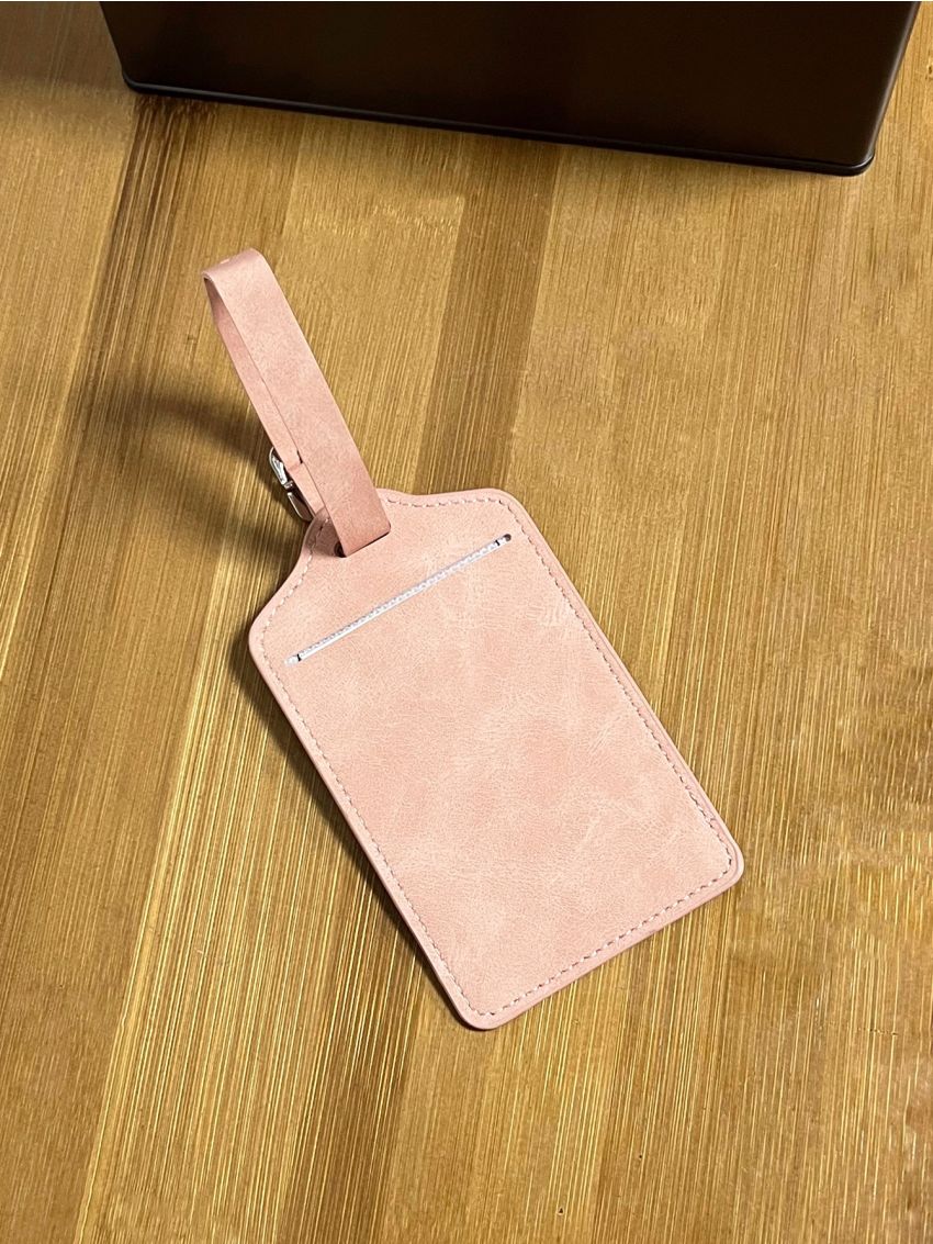 Plane & Letter Detail Luggage Tag PU For Travel