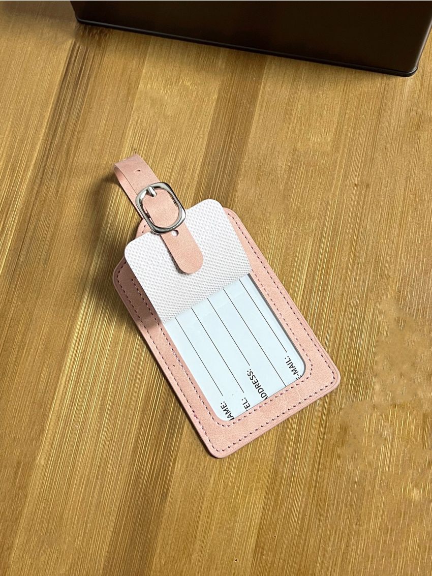 Plane & Letter Detail Luggage Tag PU For Travel