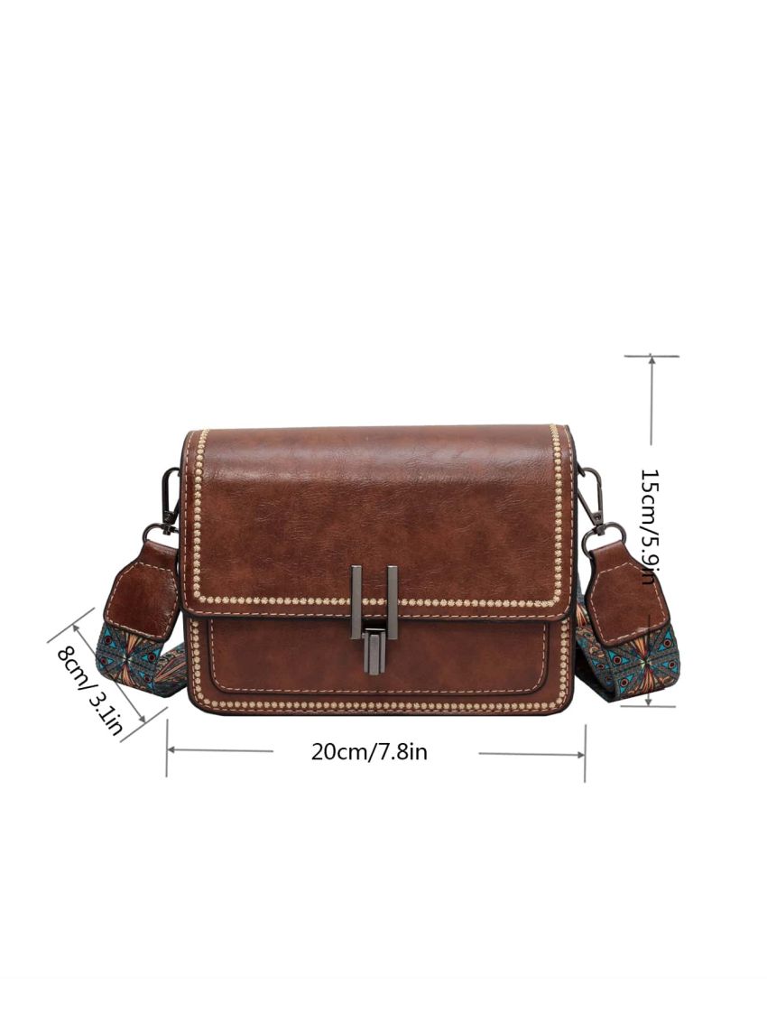 Mini Stitch Detail Flap Square Bag