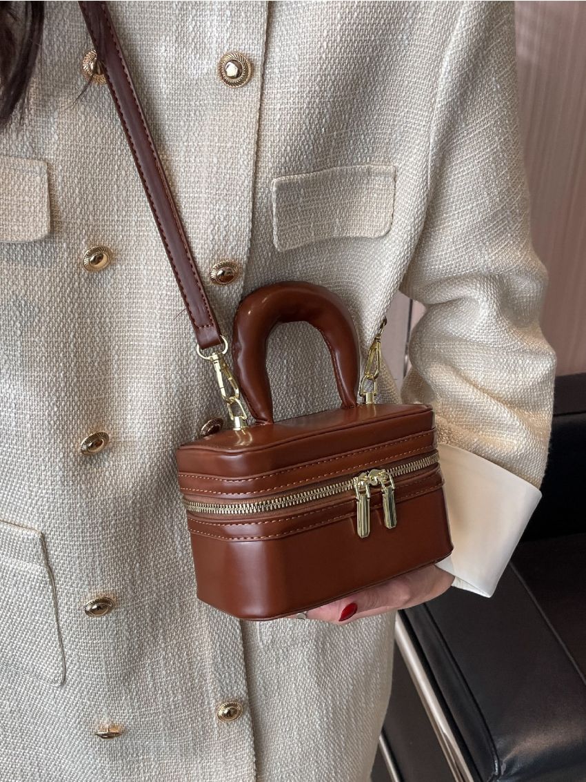 Mini Zip Front Satchel Bag