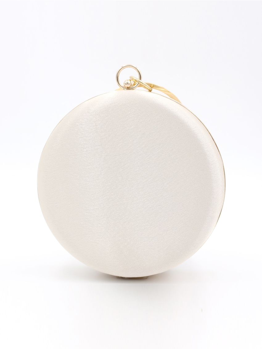 Mini Floral Embroidered Circle Bag