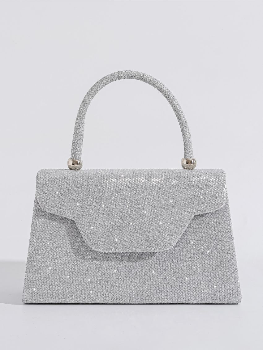 Glitter Flap Square Bag