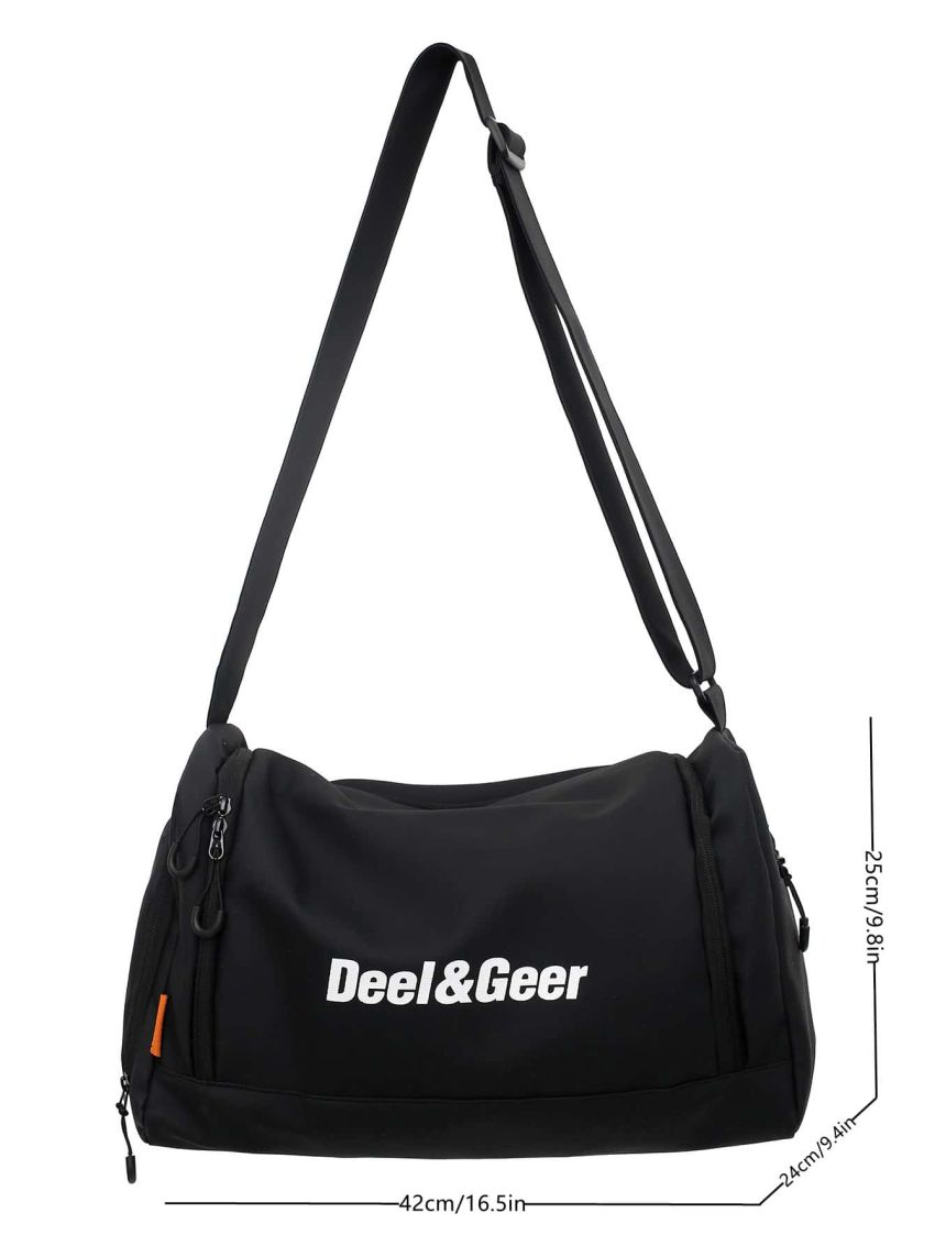 Letter Graphic Duffel Bag