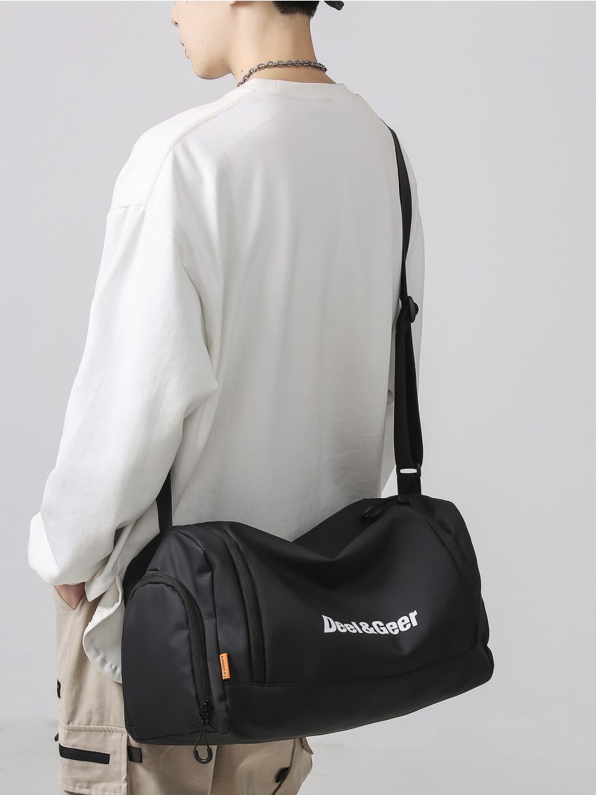 Letter Graphic Duffel Bag