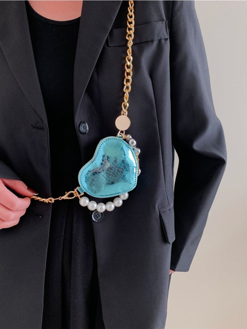 Mini Faux Pearl Decor Chain Novelty Bag