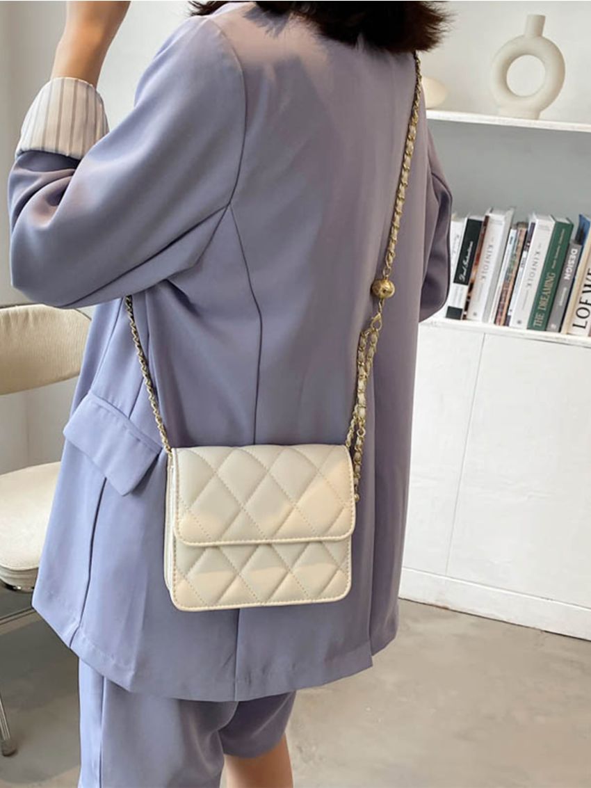 Mini Quilted Flap Chain Square Bag