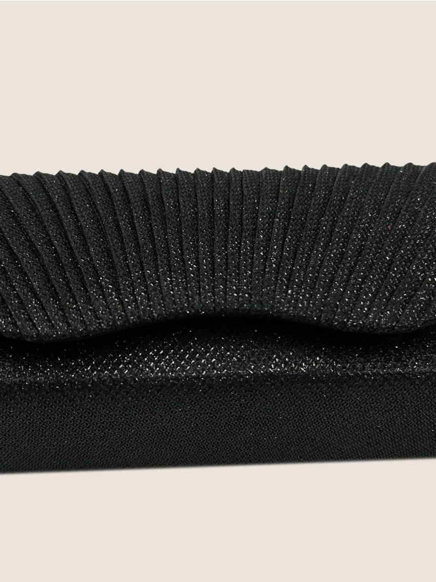 Mini Glitter Pleated Flap Chain Envelope Bag