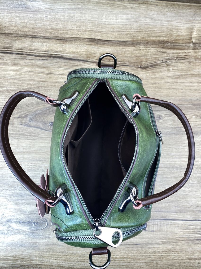 Metal Decor Flap Square Bag With Flower Charm