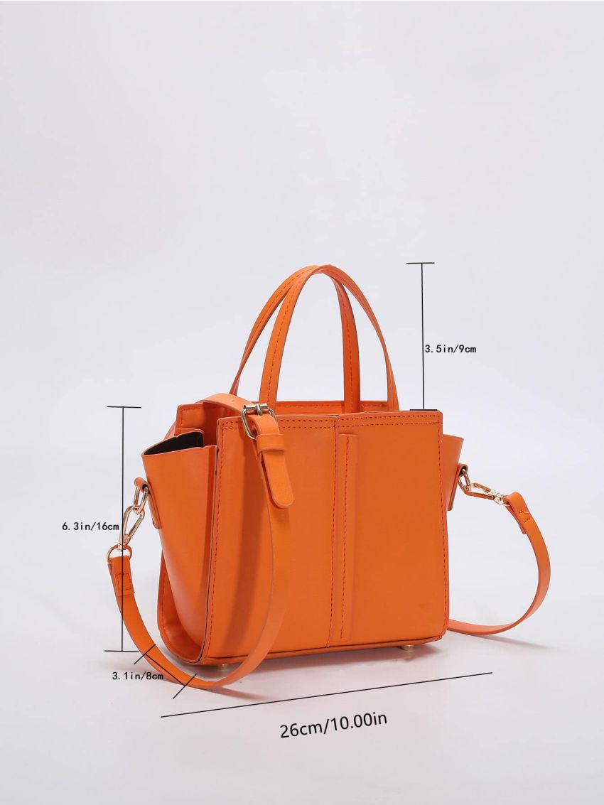 Minimalist Double Handle Square Bag