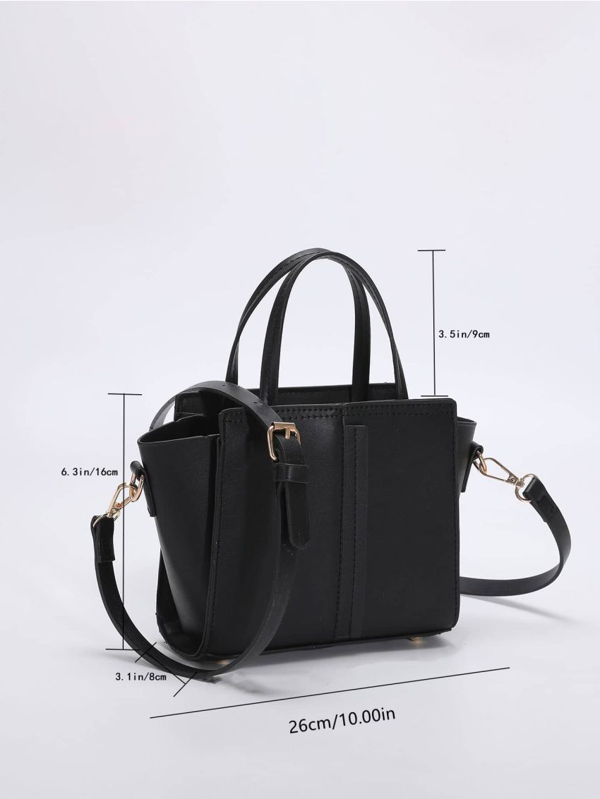 Minimalist Double Handle Square Bag