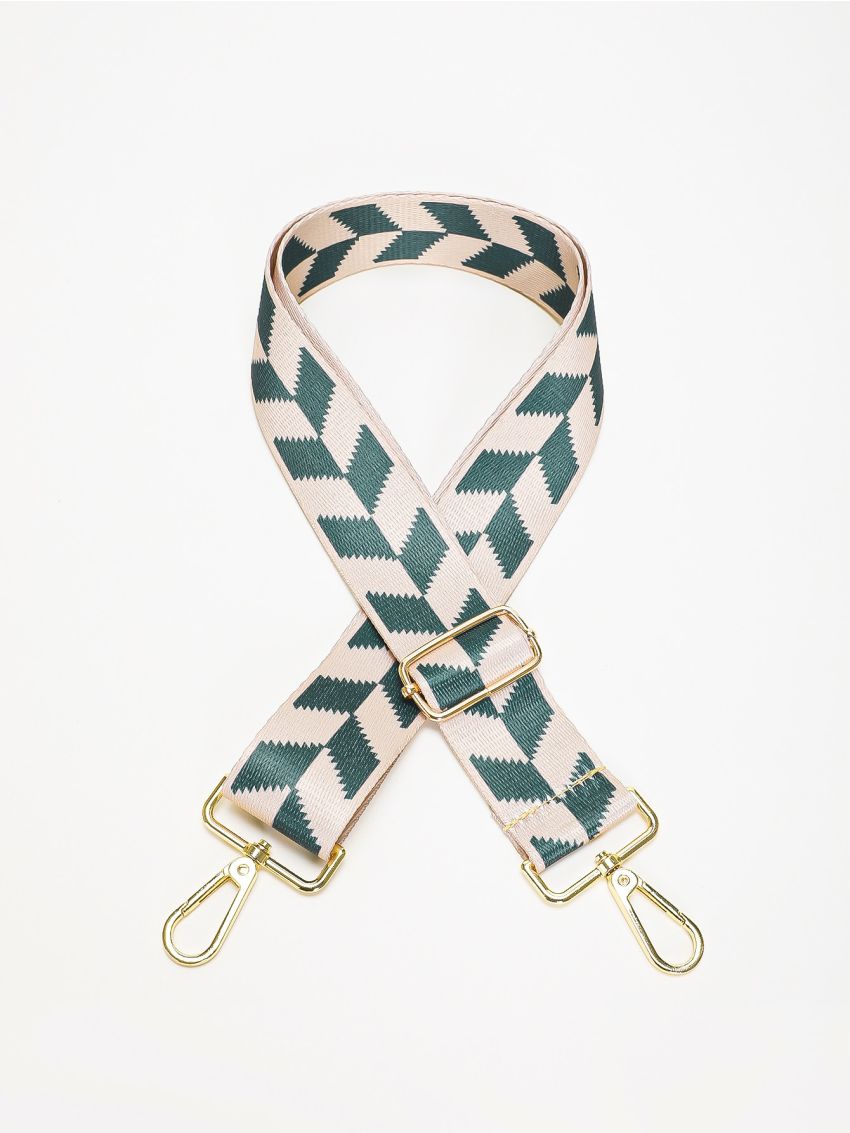 Adjustable Bag Strap Geometric Pattern Polyester