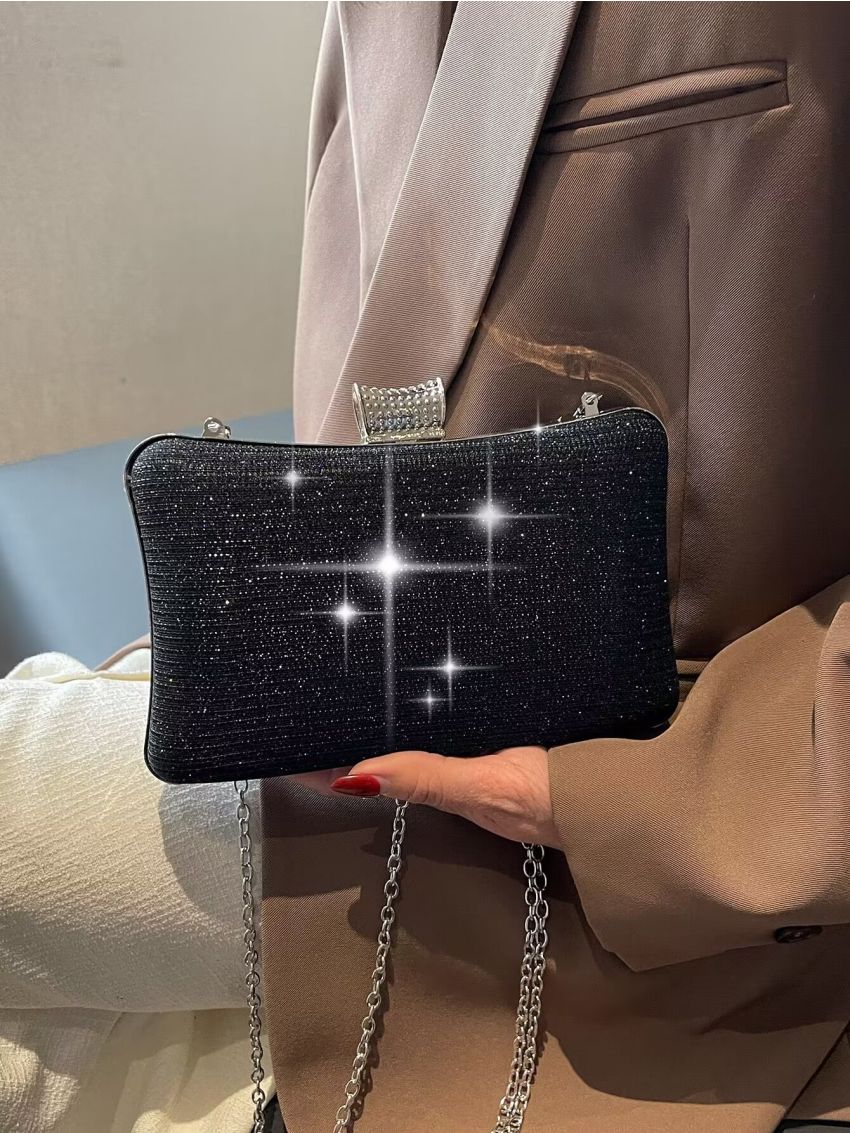 Mini Glitter Chain Box Bag