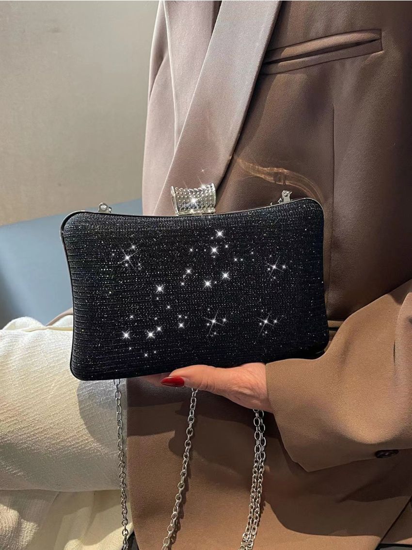 Mini Glitter Chain Box Bag
