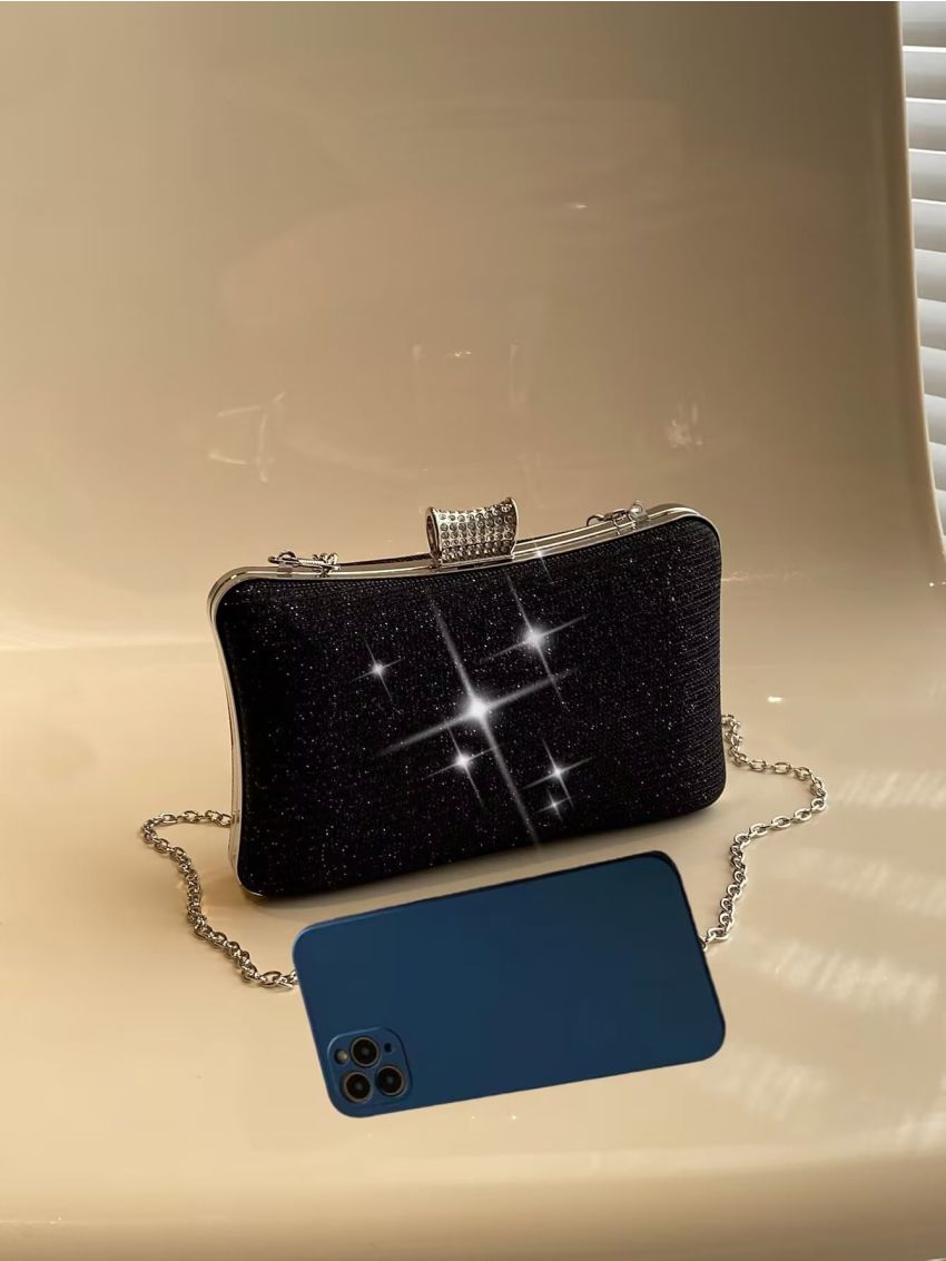Mini Glitter Chain Box Bag