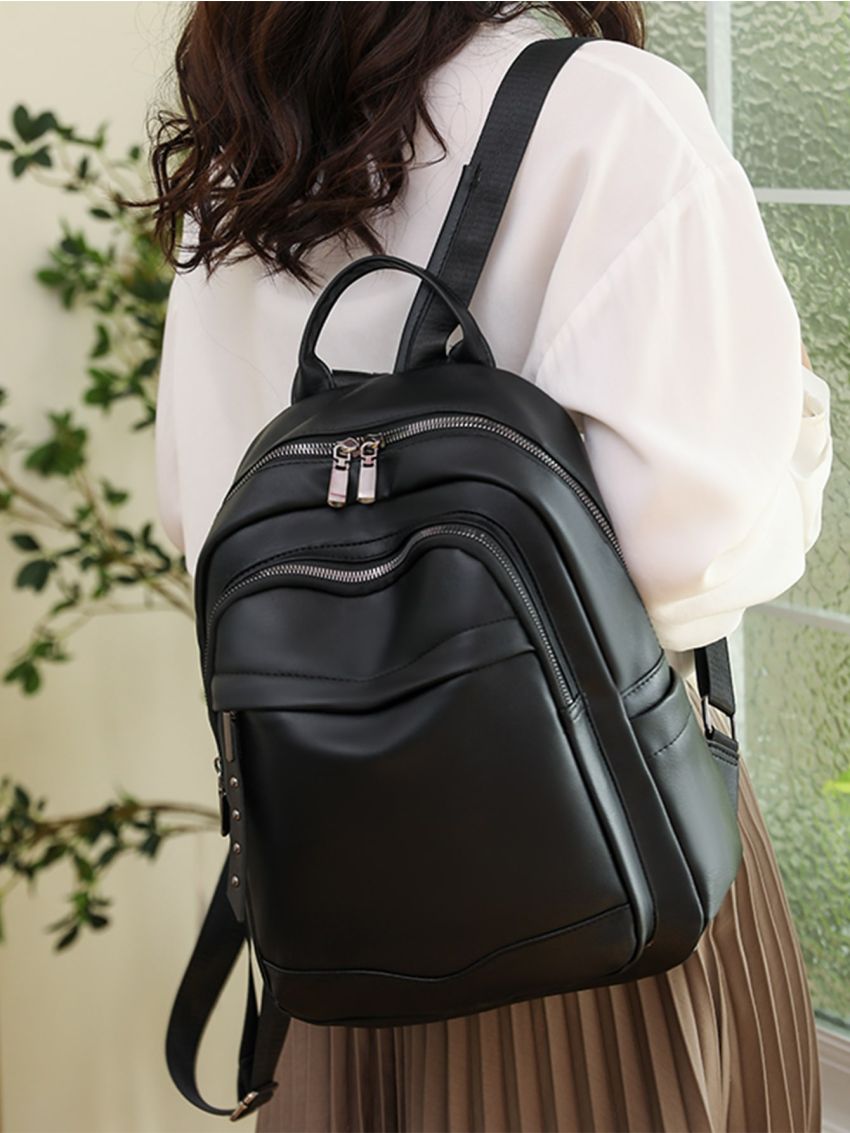 Studded Decor Functional Backpack