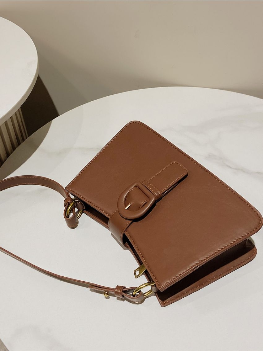 Buckle Decor Square Bag
