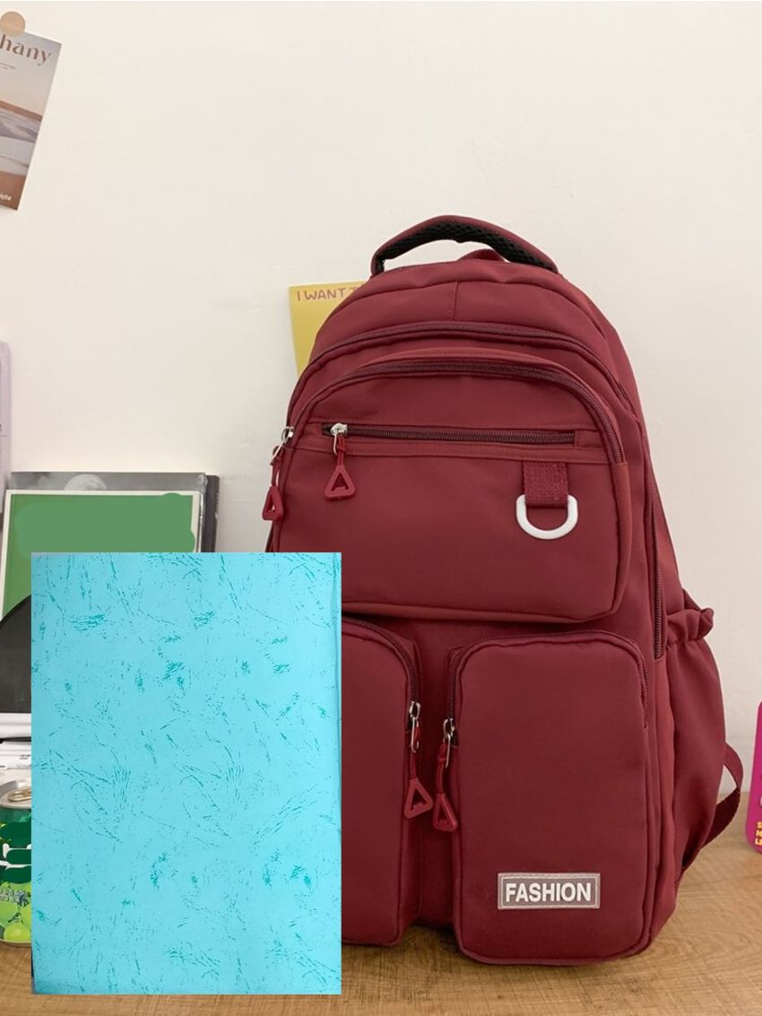 Letter Patch Decor Classic Backpack