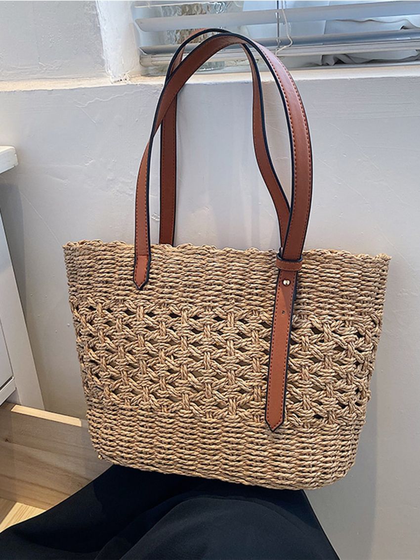 Hollow Out Straw Bag