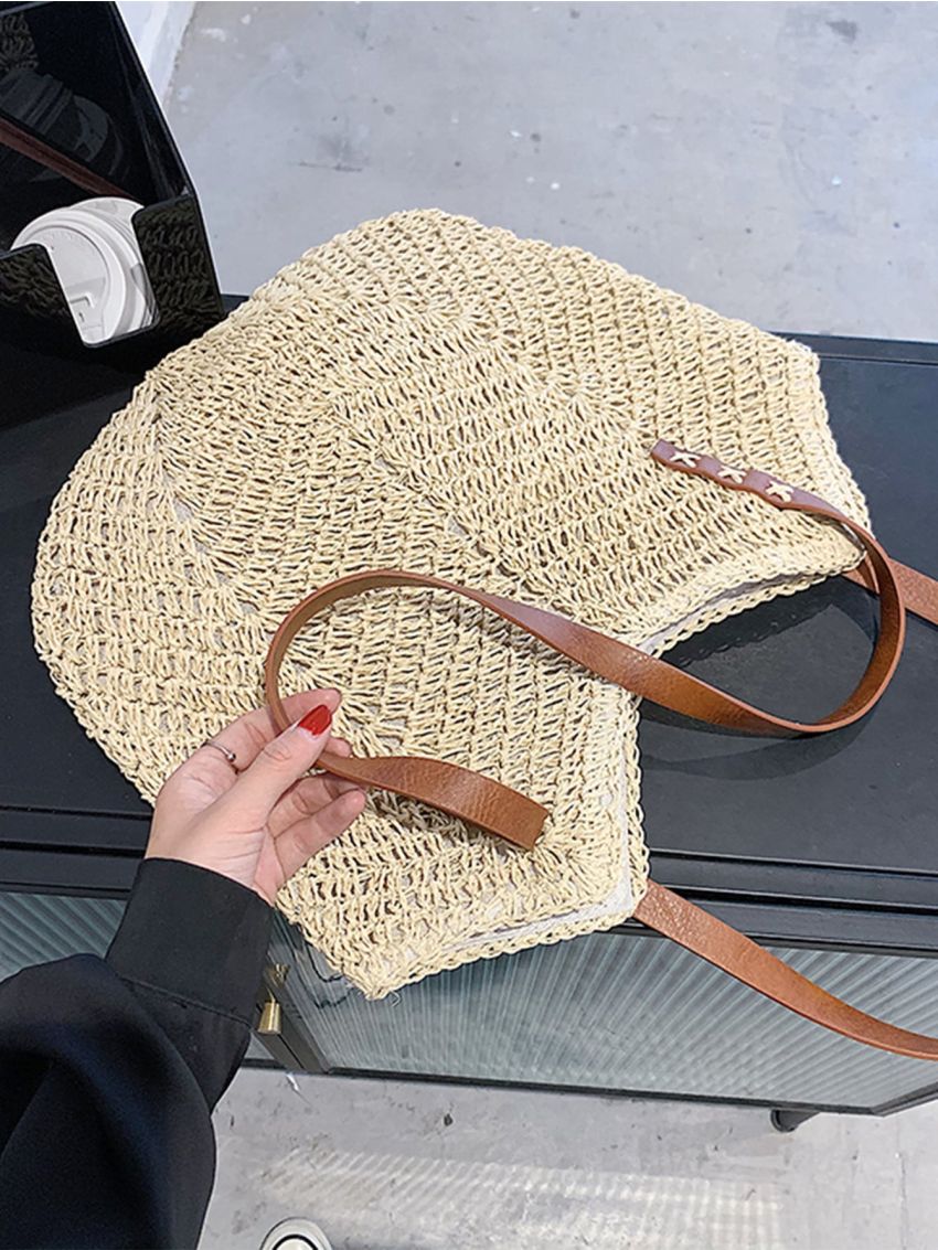Hollow Out Straw Bag