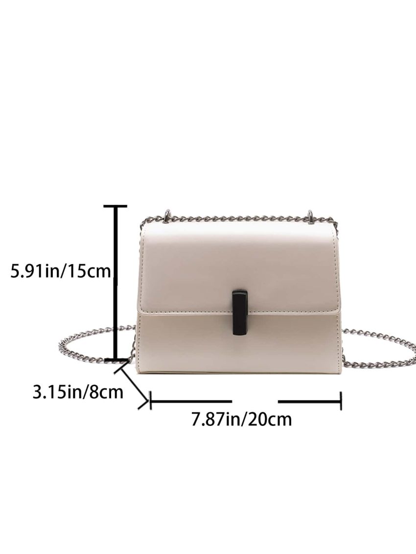 Minimalist Flap Chain Square Bag