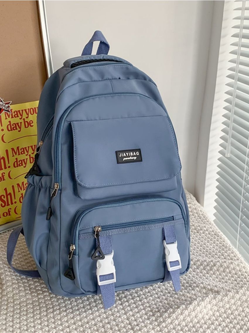 Letter Patch Pocket Front Backpack